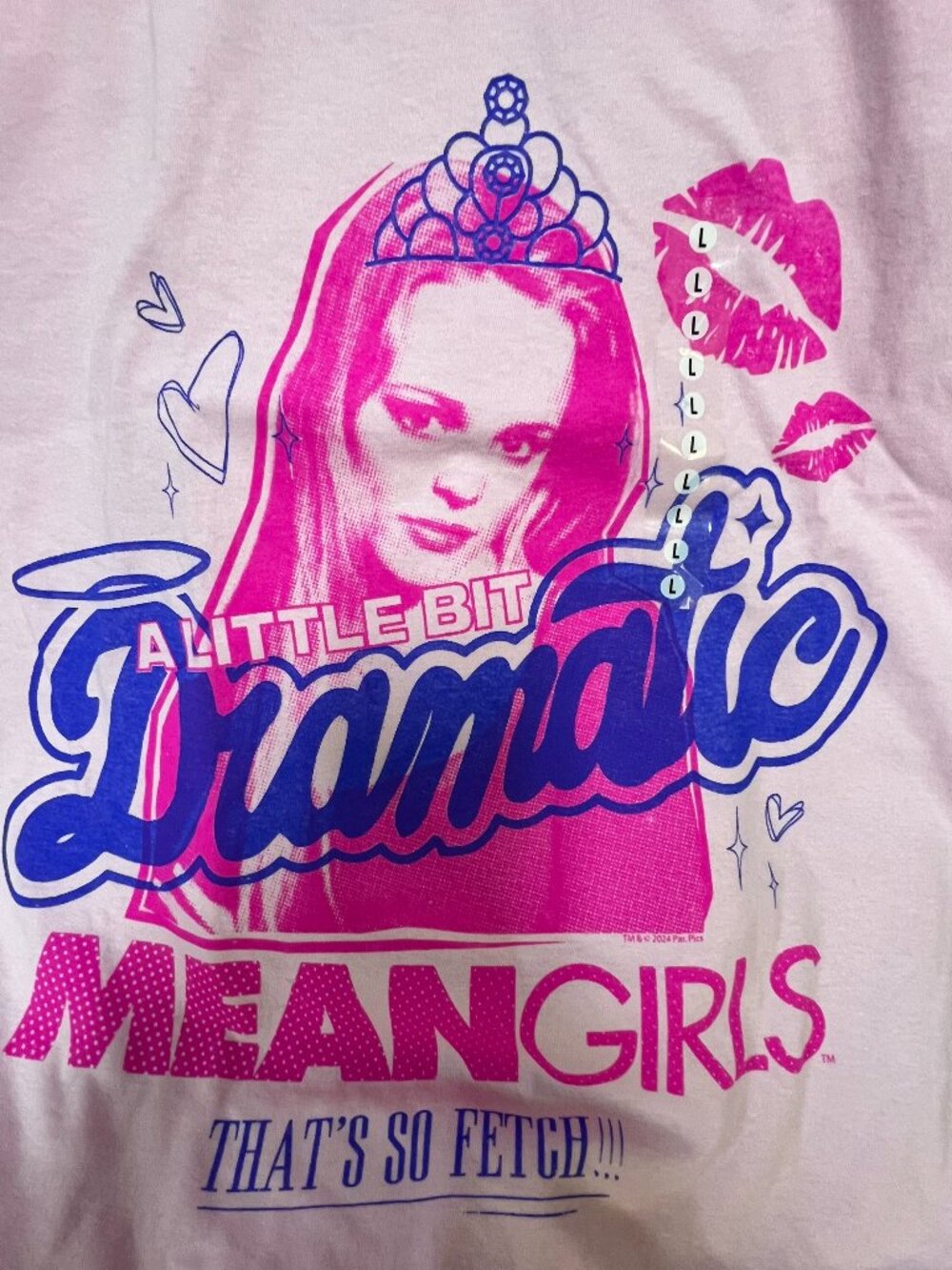 Mean Girls A Little Bit Dramatic Pink Graphic T-Shirt Size Large L NWT
